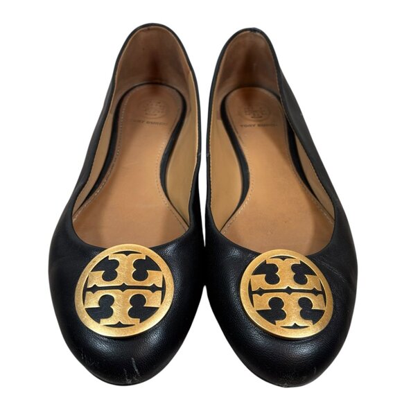Tory Burch Reva Black Ballet Flats - Picture 3 of 7